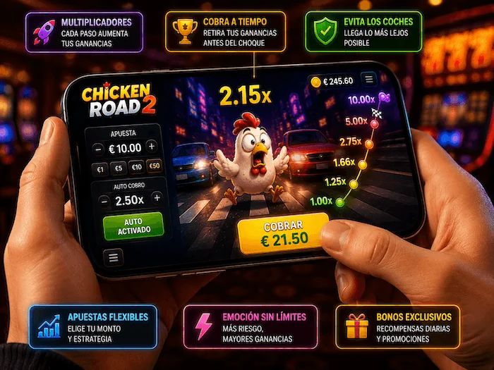 Chicken Road 2 en móvil con multiplicadores en tiempo real